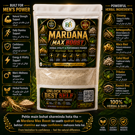 Mardana Max Booster – Premium Herbal Men’s Vitality Powder for Strength, Stamina, Energy & Confidence Support