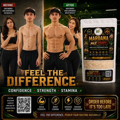 Mardana Max Booster – Premium Herbal Men’s Vitality Powder for Strength, Stamina, Energy & Confidence Support